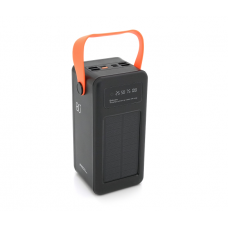 Powerbank ACL PW-53 80000mAh, 4xUSB, Solar, фонарь, 1,4кг, Black / White, Box