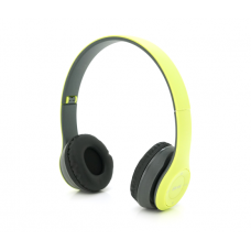 Беспроводные Bluetooth наушники P47 Led, Green / Silver