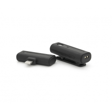 Петличный беспроводной микрофон M9, разъем Lighting, встроенный аккумулятор 80 mAh, Black, Box