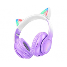 Беспроводные Bluetooth наушники HOCO W42, White / Purple, Box