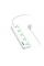 Сетевой фильтр HOCO AC13A на 5 розеток + 3 USB+ USB-C, 17W, 220В, кабель 1,5м, White, Box