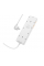 Сетевой фильтр HOCO AC13A на 5 розеток + 3 USB+ USB-C, 17W, 220В, кабель 1,5м, White, Box