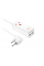 Мережевий фільтр HOCO AC10A на 1 розетку + 2 USB + 2 USB-C, 65W, кабель 1,5 м, 220В, White, Box