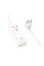 Мережевий фільтр HOCO AC10A на 1 розетку + 2 USB + 2 USB-C, 65W, кабель 1,5 м, 220В, White, Box