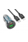 Набор АЗУ 12-24V HOCO Z47A+ кабель Lighting, USB 3.0+USB-C, 3A, кабель 1м, Black, Box