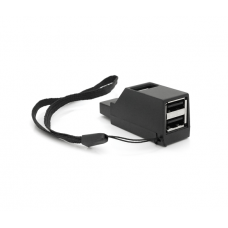 Портативний USB HUB 3.0 на 1 порт USB3.0+2 порту USB2.0, Black, OEM
