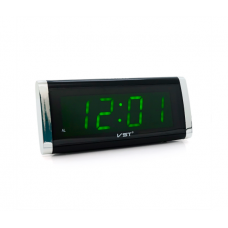 Електронний годинник VST-730, будильник, живлення від кабелю 220V, Light Green Light