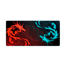 Коврик 300*700 тканевой Red and Blue Dragons с боковой прошивкой, толщина 2 мм, Black, Пакет