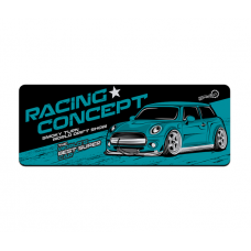 Коврик 300*700 тканевой Racing concept с боковой прошивкой, толщина 2 мм, Dark blue, Пакет