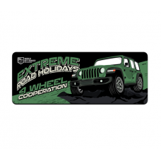 Коврик 300*700 тканевой Extreme road holidays с боковой прошивкой, толщина 2 мм, Dark green, Пакет