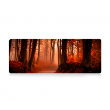 Коврик 300*700 тканевой Red forest с боковой прошивкой, толщина 2 мм, Red, Пакет