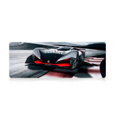 Коврик 300*700 тканевой Peugeot с боковой прошивкой, толщина 2 мм, Black, Пакет