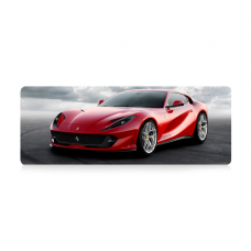 Коврик 300*700 тканевой Ferrari 812 superfast с боковой прошивкой, толщина 2 мм, Red, Пакет