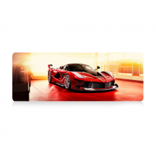 Коврик 300*700 тканевой Ferrari FXX K с боковой прошивкой, толщина 2 мм, Red, Пакет