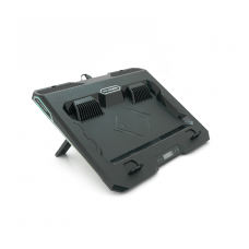 Підставка під ноутбук IceCoorel A3, 10-15.6", 2*60мм 2800±10% RPM, корпус пластик, 2xUSB2.0 + LCD + speed controllers, 400x350x45mm, Black, Box