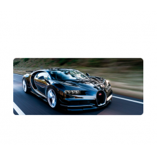 Коврик 300*800 тканевой Bugatti Chiron с боковой прошивкой, толщина 3 мм, Black, Пакет