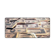 Коврик 400*900 тканевой Dollars с боковой прошивкой, толщина 3 мм, цвет Gray, Пакет