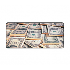 Коврик 300*800 тканевой Dollars с боковой прошивкой, толщина 5 мм, цвет Gray, Пакет