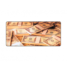 Коврик 300*800 тканевой Dollars с боковой прошивкой, толщина 4 мм, цвет Beige, Пакет