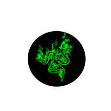 Коврик 220*220 мм тканевой RAZER 17 с боковой прошивкой (круглый), толщина 3 мм, цвет Black / Green, Пакет