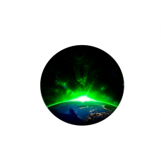 Коврик 220*220 мм тканевой RAZER 15 с боковой прошивкой (круглый), толщина 3 мм, цвет Black / Green, Пакет