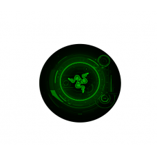 Коврик 220*220 мм тканевой RAZER 14 с боковой прошивкой (круглый), толщина 3 мм, цвет Black / Green, Пакет