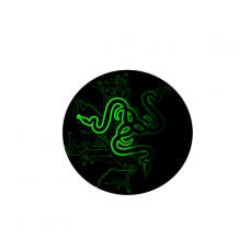 Коврик 220*220 мм тканевой RAZER 13 с боковой прошивкой (круглый), толщина 3 мм, цвет Black / Green, Пакет