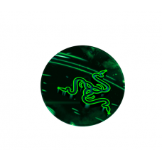Коврик 200*200 мм тканевой RAZER 8 с боковой прошивкой (круглый), толщина 3 мм, цвет Black / Green, Пакет