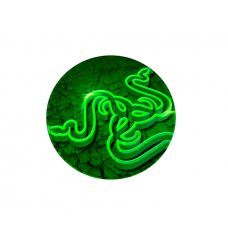 Коврик 200*200 мм тканевой RAZER 4 с боковой прошивкой (круглый), толщина 2 мм, цвет Green, Пакет