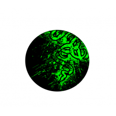 Коврик 200*200 мм тканевой RAZER 3 с боковой прошивкой (круглый), толщина 2 мм, цвет Black / Green, Пакет