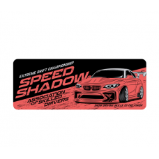 Коврик 300*700 тканевой Speed shadow с боковой прошивкой, толщина 2 мм, цвет Dark red, Пакет