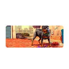 Коврик 300*800 тканевой GTA5 Dog с боковой прошивкой, толщина 3 мм, Пакет