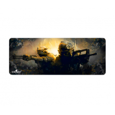 Коврик 300*700 тканевой CS Two Fighter с боковой прошивкой, толщина 2 мм, цвет Black / Red, Пакет
