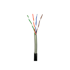 Кабель кручена пара GEAR UTP 4x2x0,51 Cat5E, CCA, PVC+PE, для зовнішніх робіт, чорний, 305m