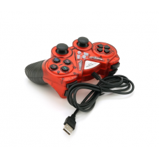 Геймпад Brazzers BR-8600 проводной для ПК, USB 2.0, Double Shock, Red, Blister