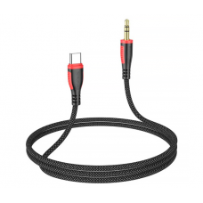 Кабель Borofone BL14 Jack 3.5mm(M) =>Type-C(M), 1м, Black, Box