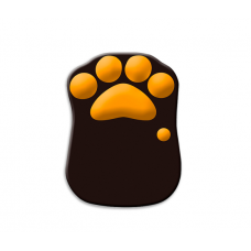 Коврик 260*210 тканевой Lion Paw, толщина 2 мм, цвет Black-Orange, OEM
