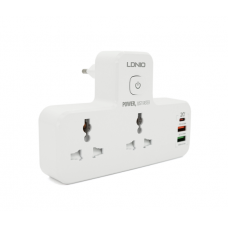 Мережевий фільтр LDNIO SE2311, 4 Розетки + 4 USB, 2 м, перетин 3х0, 75мм, White, Box