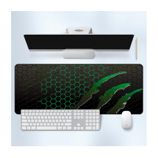 Коврик 300*800 тканевой Honeycomb с боковой прошивкой, толщина 2 мм, цвет Black / Green, Пакет
