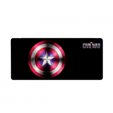 Коврик 300*800 тканевой Captain America с боковой прошивкой, толщина 3 мм, Пакет