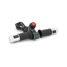 Ручка газа с кнопкой для электровелосипеда 12-72V+вольтметр, Box