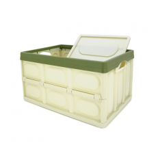 Органайзер пластиковый с крышкой в багажник автомобиля, 500x350х290mm, Green