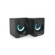 Колонки 2.0 Kisonli L-1030 для ПК и ноутбука, USB + 3.5mm, 2x3W, 20Hz- 20KHz, 20X11X13mm, black