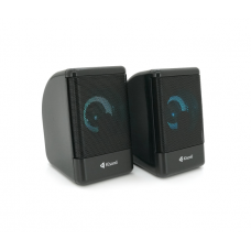 Колонки 2.0 Kisonli L-8080 для ПК и ноутбука, USB + 3.5mm, 2x3W, 20Hz- 20KHz, 20X11X13mm, black