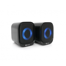Колонки 2.0 Kisonli X3 для ПК и ноутбука, USB + 3.5mm, 2x3W, 20Hz- 20KHz, RGB, Black