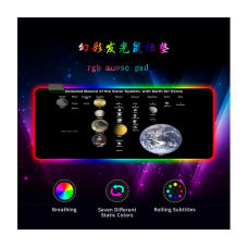 Коврик 300*800 для мыши "Planets scales" тканевый с боковой прошивкой, толщина 3 мм, RGB подсветка , питание USB 1,8 м, Color Box