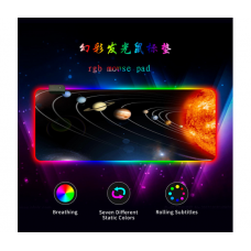 Коврик 300*800 для мыши "Solar system" тканевый с боковой прошивкой, толщина 3 мм, RGB подсветка , питание USB 1,8 м, Color Box