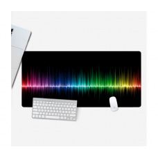 Коврик 300*800 тканевой "Colorful sound waves" с боковой прошивкой, толщина 2 мм, Пакет