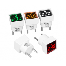 Цифровий вольтметр LED-102, діапазон вимірів 50-380V, Red, 30х30х52мм