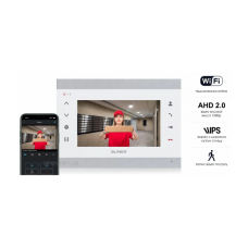 Wi-Fi відеодомофон Slinex SL-07N Cloud (silver / white), AHD, 7” сенсорний IPS екран, переадресація на тел Smart Call, 230×165×22 мм